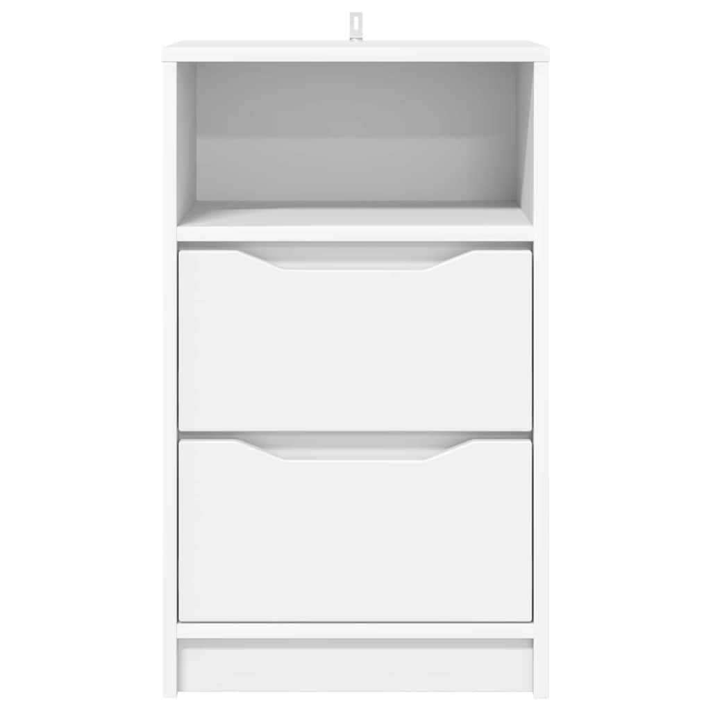 Noptiere 2 pcs Alb 40 x 30 x 467 cm Lemn compozit — imaginea 7