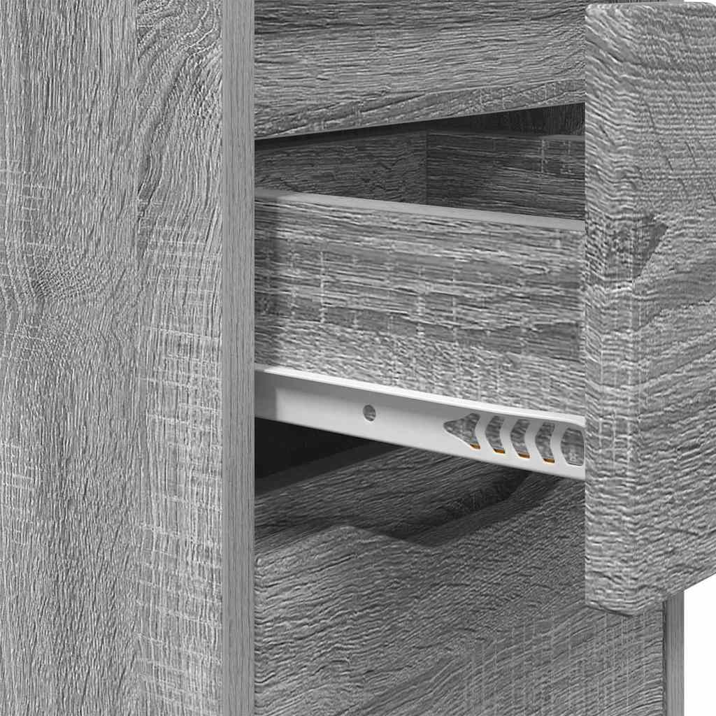 Noptiere cu sertar 2 pcs Gri Sonoma 30,5 x 30 x 43 cm — imaginea 10