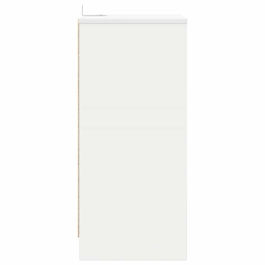 Noptiere 2 pcs Alb 40 x 30 x 467 cm Lemn compozit — imaginea 8