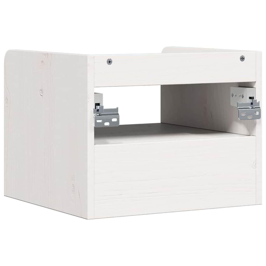 Noptiere 2 pcs Alb 38 x 36 x 29.5 cm Lemn de brad solid — imaginea 9