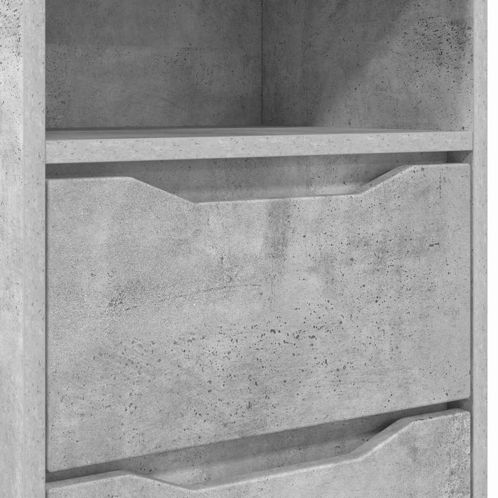 Noptiere cu sertar 2 pcs Gri din beton 40 x 30 x 467 cm — imaginea 11