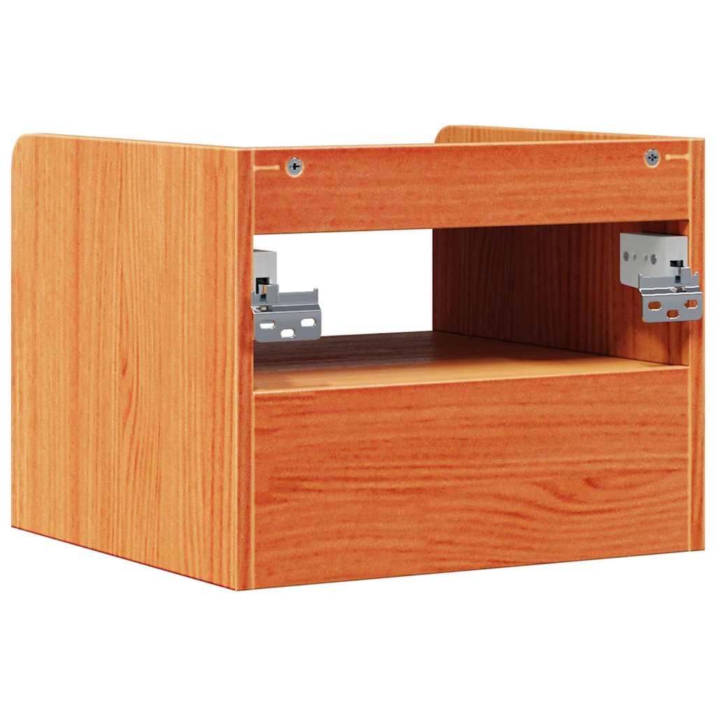 Noptiere cu sertar Pe perete 2 pcs Maro ceruit 38 x 36 x 29.5 cm — imaginea 9