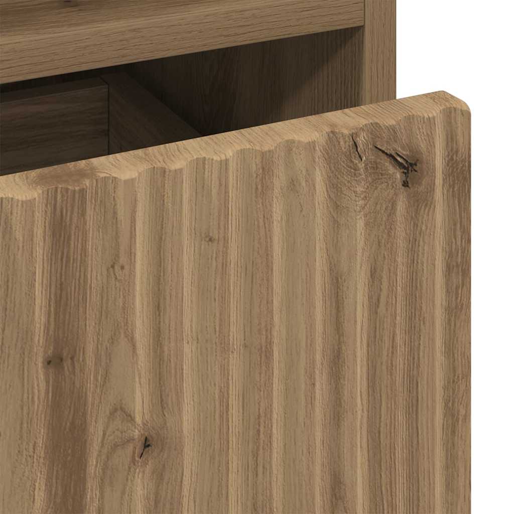 Noptiere 2 pcs stejar artizanal 49 x 36 x 61 cm — imaginea 12