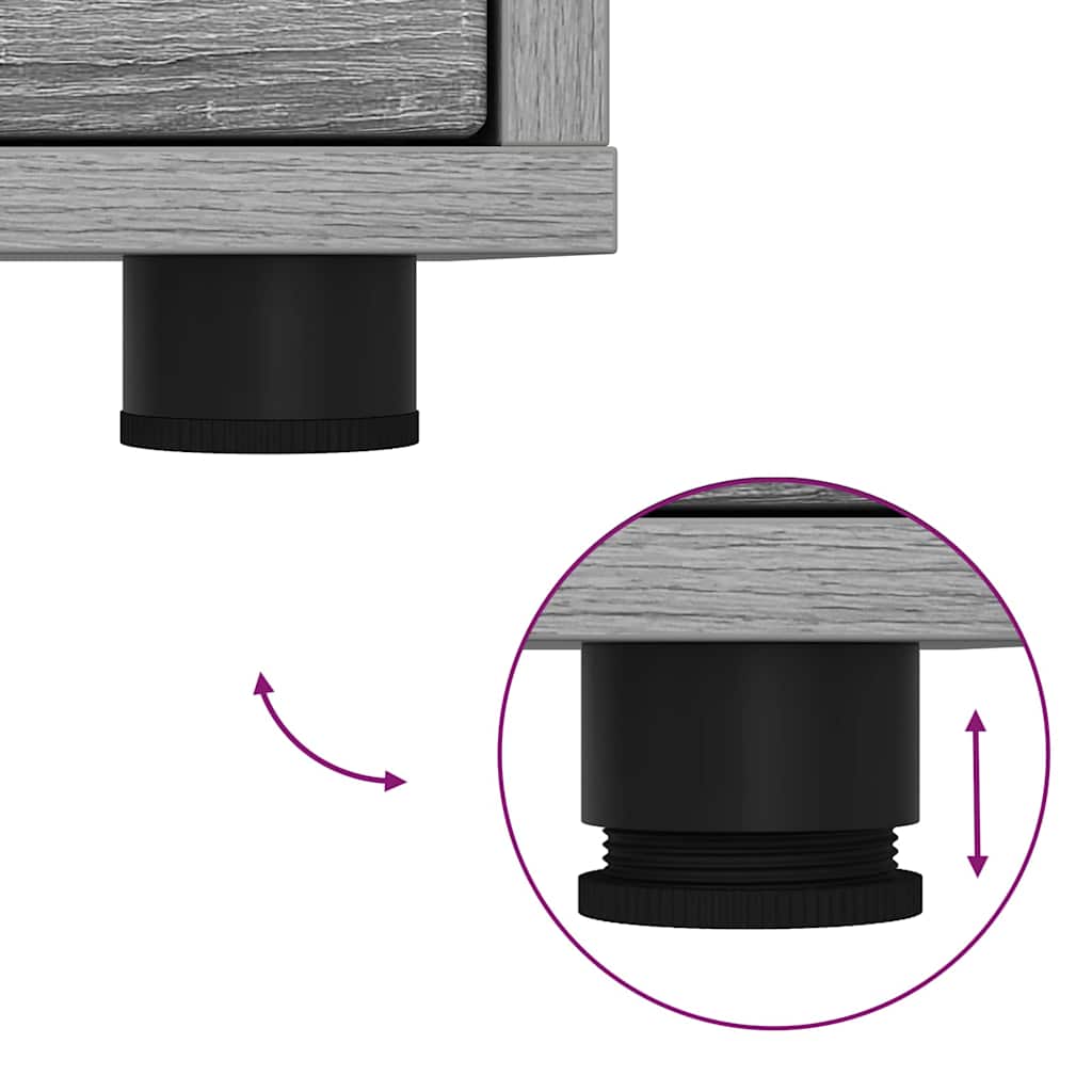 Noptiere cu sertar 2 pcs Gri Sonoma 30,5 x 30 x 43 cm — imaginea 12