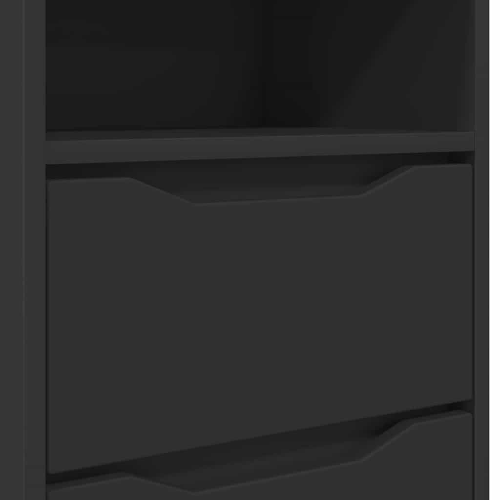 Noptiere 2 pcs Negru 40 x 30 x 467 cm Lemn compozit — imaginea 11