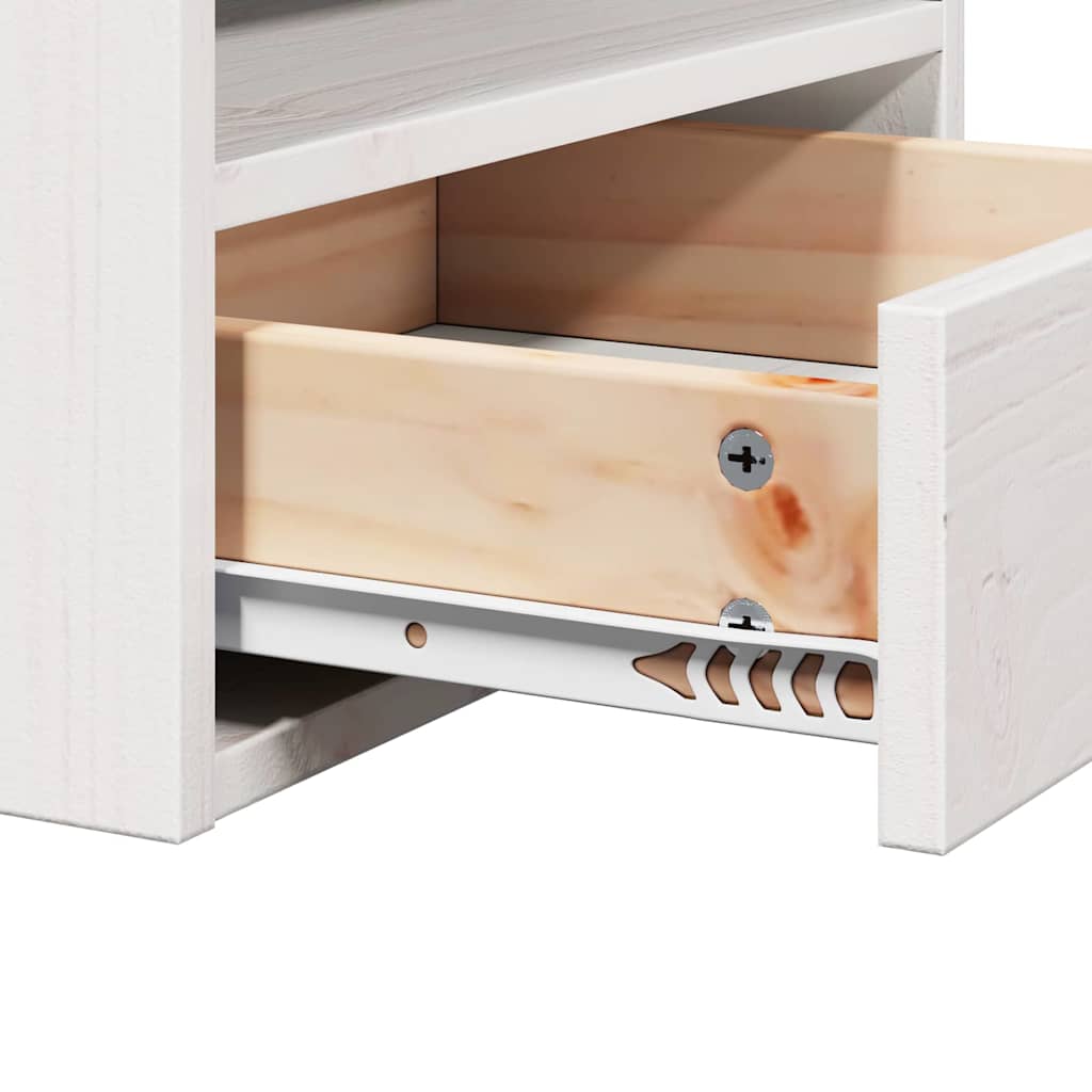 Noptiere 2 pcs Alb 38 x 36 x 29.5 cm Lemn de brad solid — imaginea 11