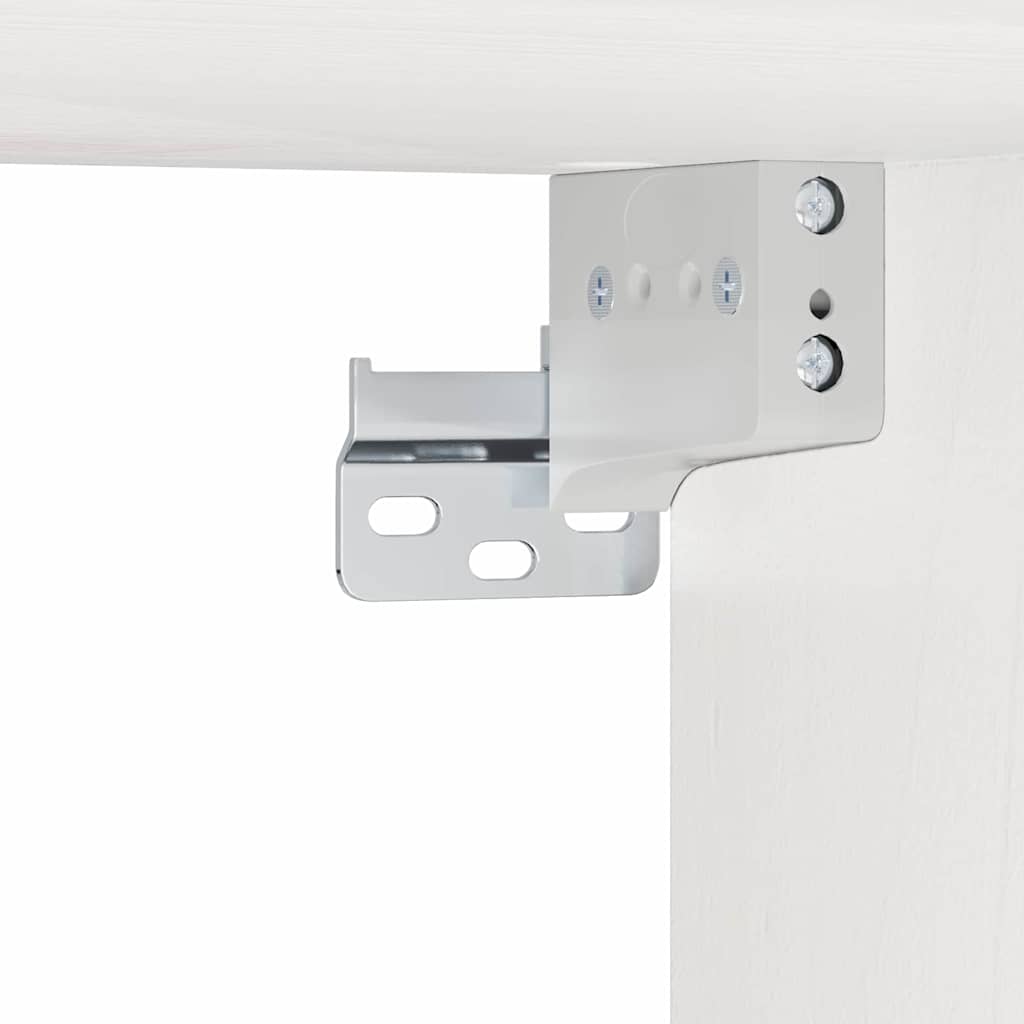 Noptiere 2 pcs Alb 38 x 36 x 29.5 cm Lemn de brad solid — imaginea 12