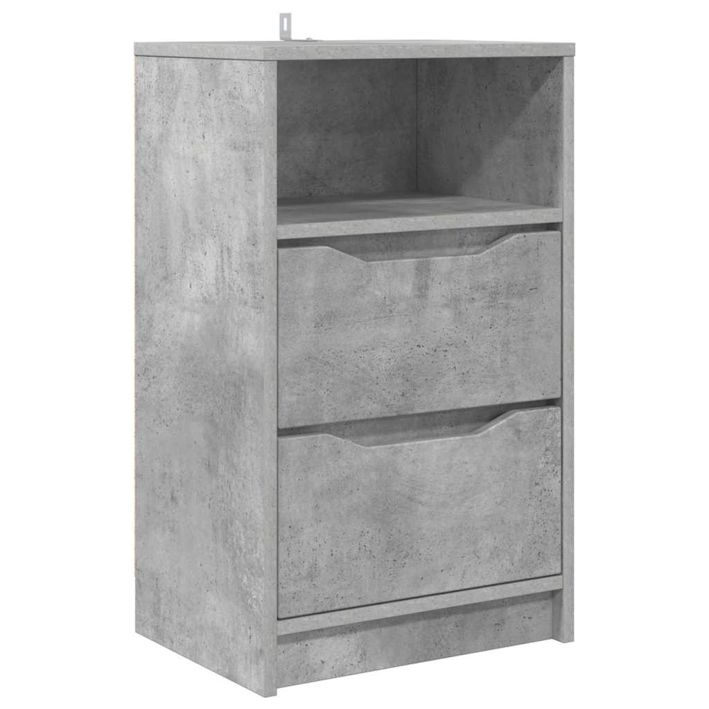 Noptiera cu sertar Gri din beton 40 x 30 x 467 cm Lemn compozit