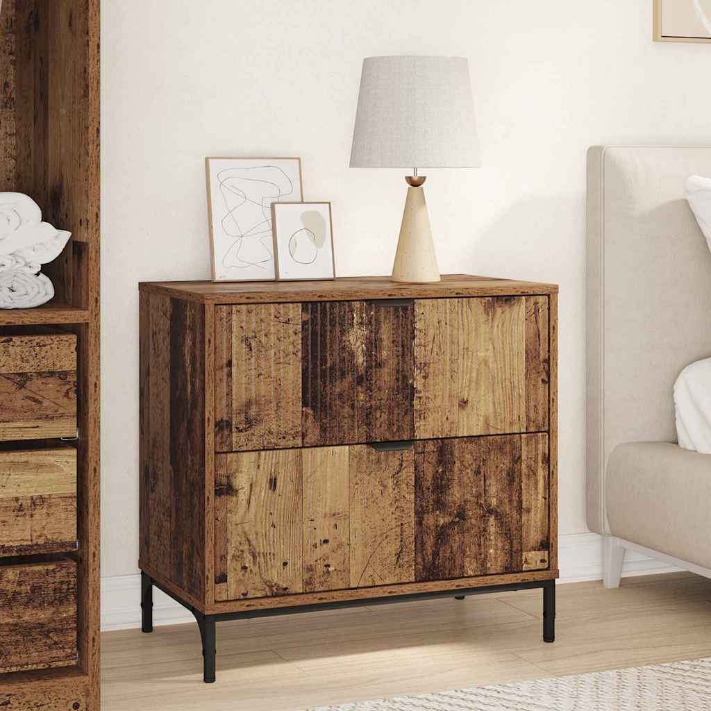 Noptiera cu sertar Lemn vechi 63.5 x 36 x 61 cm Lemn compozit — imaginea 2