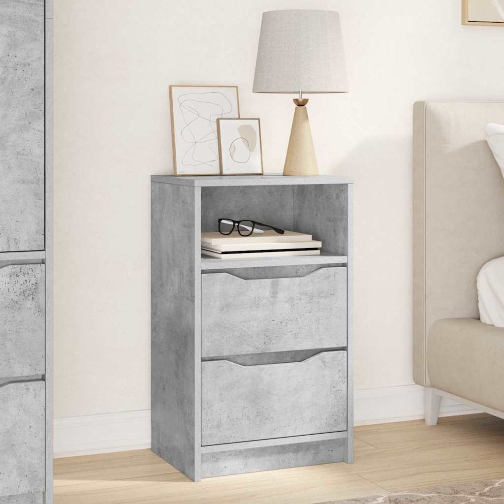 Noptiera cu sertar Gri din beton 40 x 30 x 467 cm Lemn compozit — imaginea 2