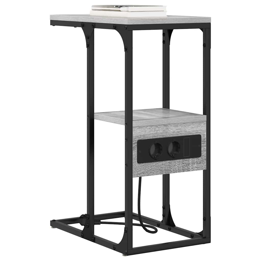 Noptiera cu sertar sonoma gri 41.5 x 26 x 60.5 cm Lemn compozit — imaginea 3