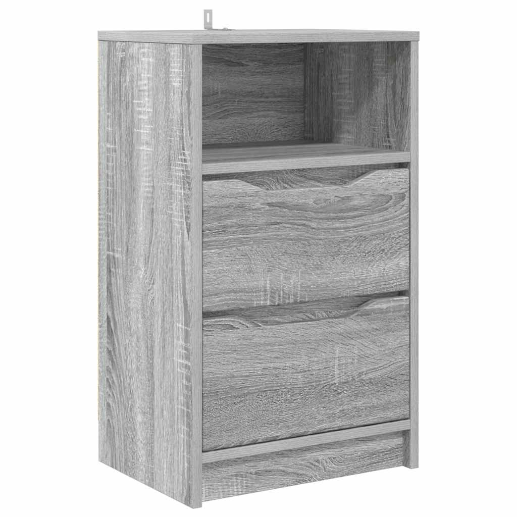 Noptiera cu sertar Gri Sonoma 40 x 30 x 467 cm Lemn compozit