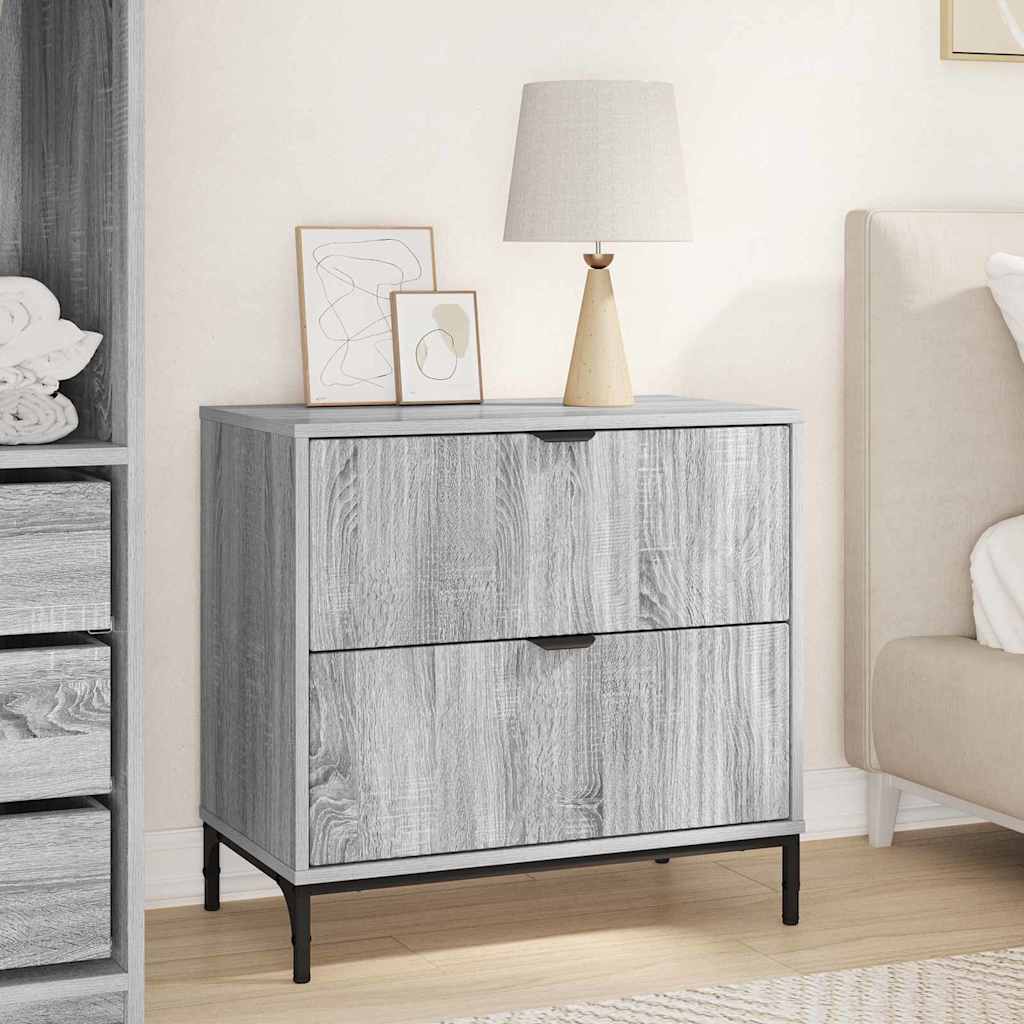 Noptiera cu sertar sonoma gri 63.5 x 36 x 61 cm Lemn compozit — imaginea 2