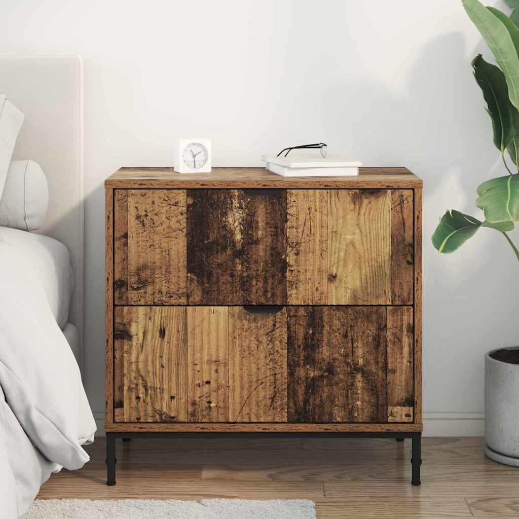 Noptiera cu sertar Lemn vechi 63.5 x 36 x 61 cm Lemn compozit — imaginea 5