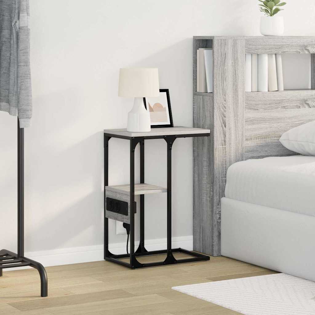 Noptiera cu sertar sonoma gri 41.5 x 26 x 60.5 cm Lemn compozit — imaginea 5