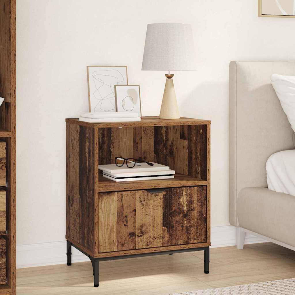 Noptiera cu sertar Lemn vechi 49 x 36 x 61 cm Lemn compozit — imaginea 2