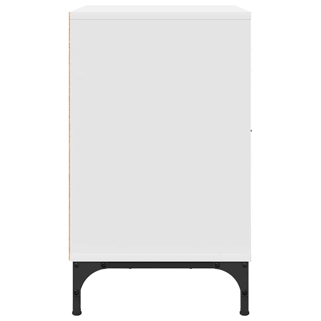 Noptiera cu sertar Alb 49 x 36 x 61 cm Lemn compozit — imaginea 8