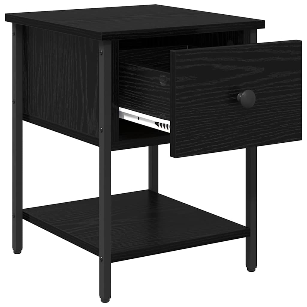 Noptiera cu sertar Stejar Negru 34 x 35,5 x 45 cm Lemn compozit — imaginea 6