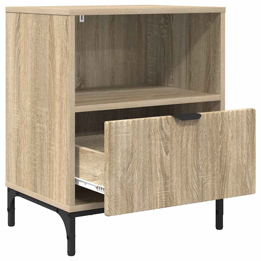 Noptiera cu sertar Stejar sonoma 49 x 36 x 61 cm Lemn compozit — imaginea 6