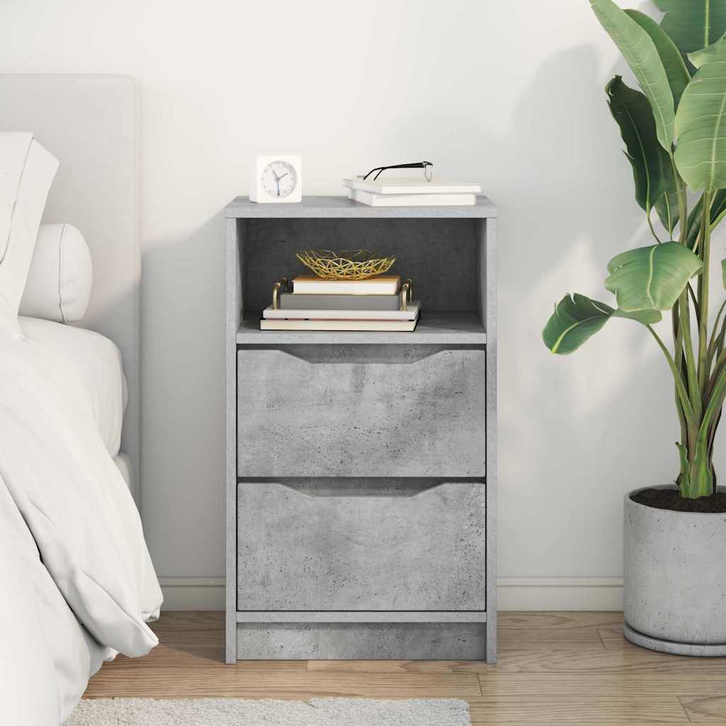 Noptiera cu sertar Gri din beton 40 x 30 x 467 cm Lemn compozit — imaginea 5