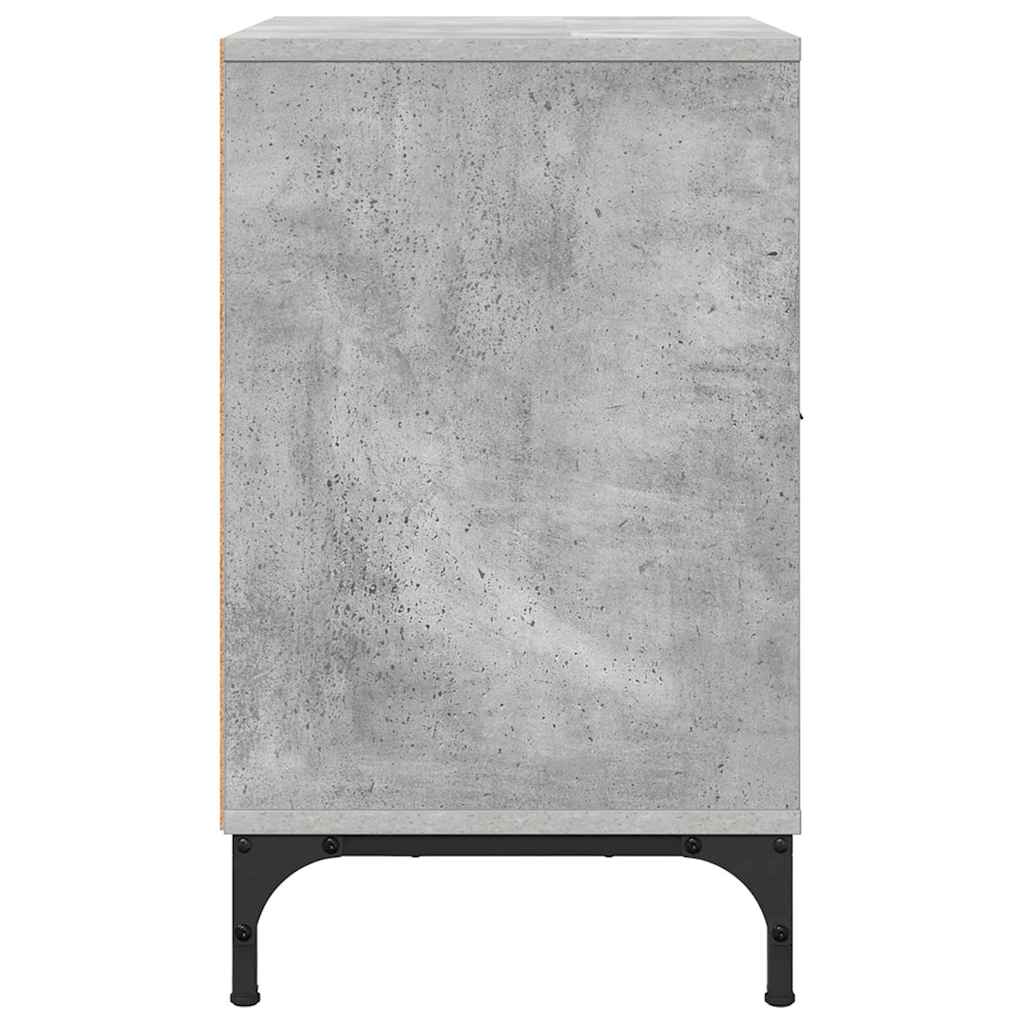 Noptiera cu sertar Gri beton 49 x 36 x 61 cm Lemn compozit — imaginea 8