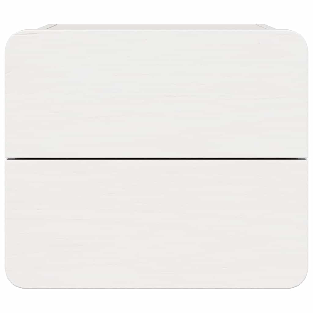 Noptiera cu sertar 2 pcs Alb 39 x 34 x 33 cm Pin masiv — imaginea 7