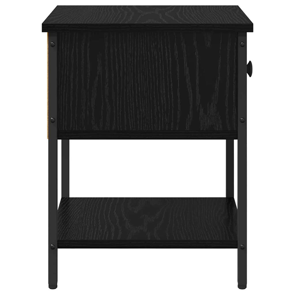 Noptiera cu sertar Stejar Negru 34 x 35,5 x 45 cm Lemn compozit — imaginea 8