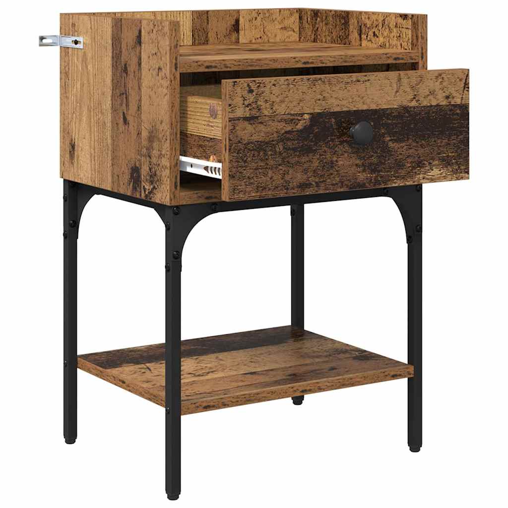 Noptiera cu sertar Lemn vechi 40 x 29 x 60 cm Lemn compozit — imaginea 6