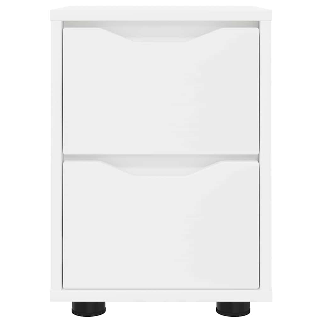 Noptiera cu sertar Alb 30,5 x 30 x 43 cm Lemn compozit — imaginea 7