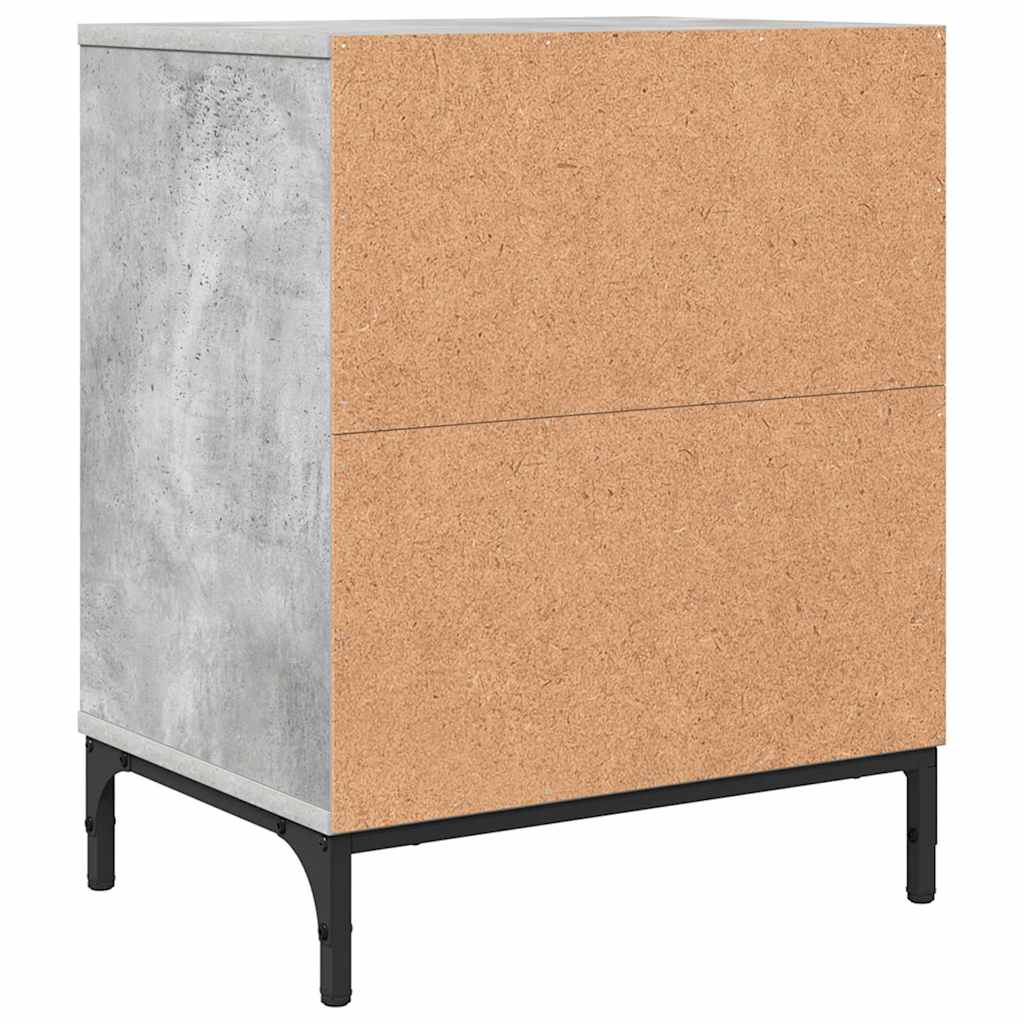 Noptiera cu sertar Gri beton 49 x 36 x 61 cm Lemn compozit — imaginea 9