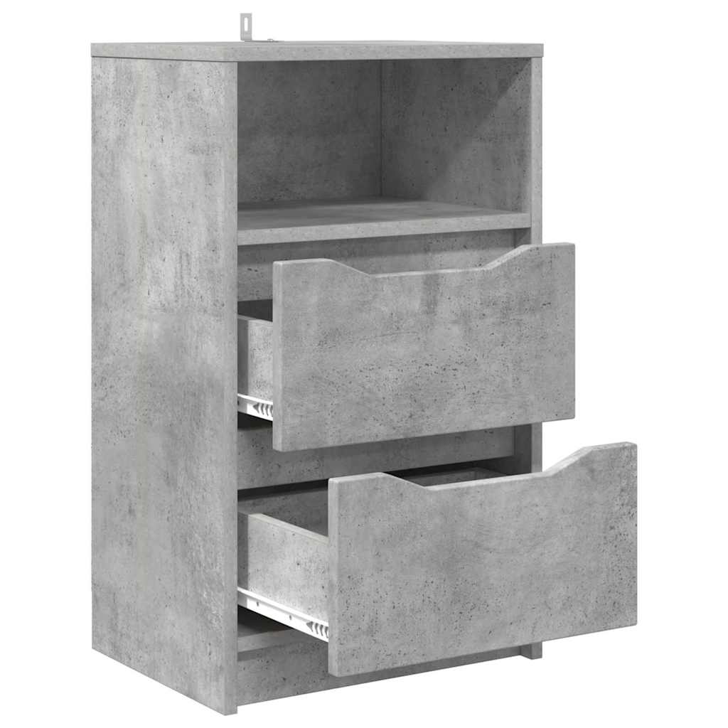 Noptiera cu sertar Gri din beton 40 x 30 x 467 cm Lemn compozit — imaginea 6