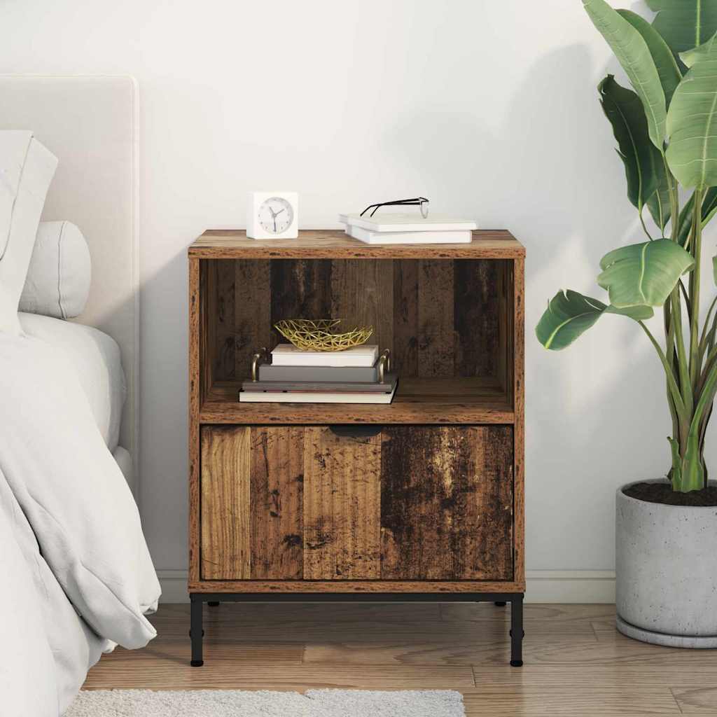 Noptiera cu sertar Lemn vechi 49 x 36 x 61 cm Lemn compozit — imaginea 5
