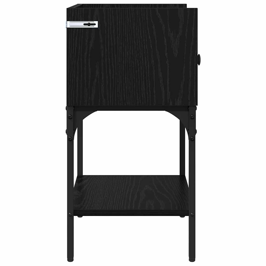 Noptiera cu sertar Stejar negru 40 x 29 x 60 cm Lemn compozit — imaginea 8