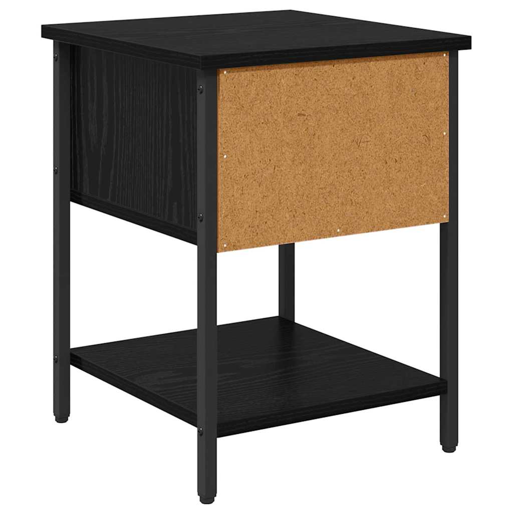 Noptiera cu sertar Stejar Negru 34 x 35,5 x 45 cm Lemn compozit — imaginea 9