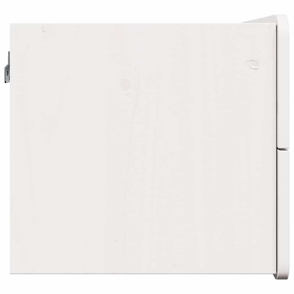 Noptiera cu sertar 2 pcs Alb 39 x 34 x 33 cm Pin masiv — imaginea 8