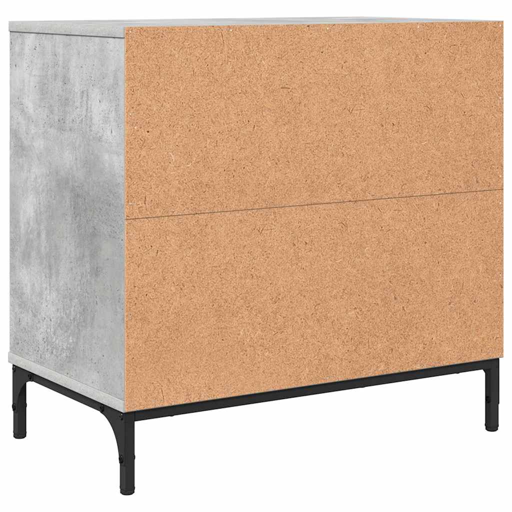 Noptiera cu sertar Gri beton 63.5 x 36 x 61 cm Lemn compozit — imaginea 9