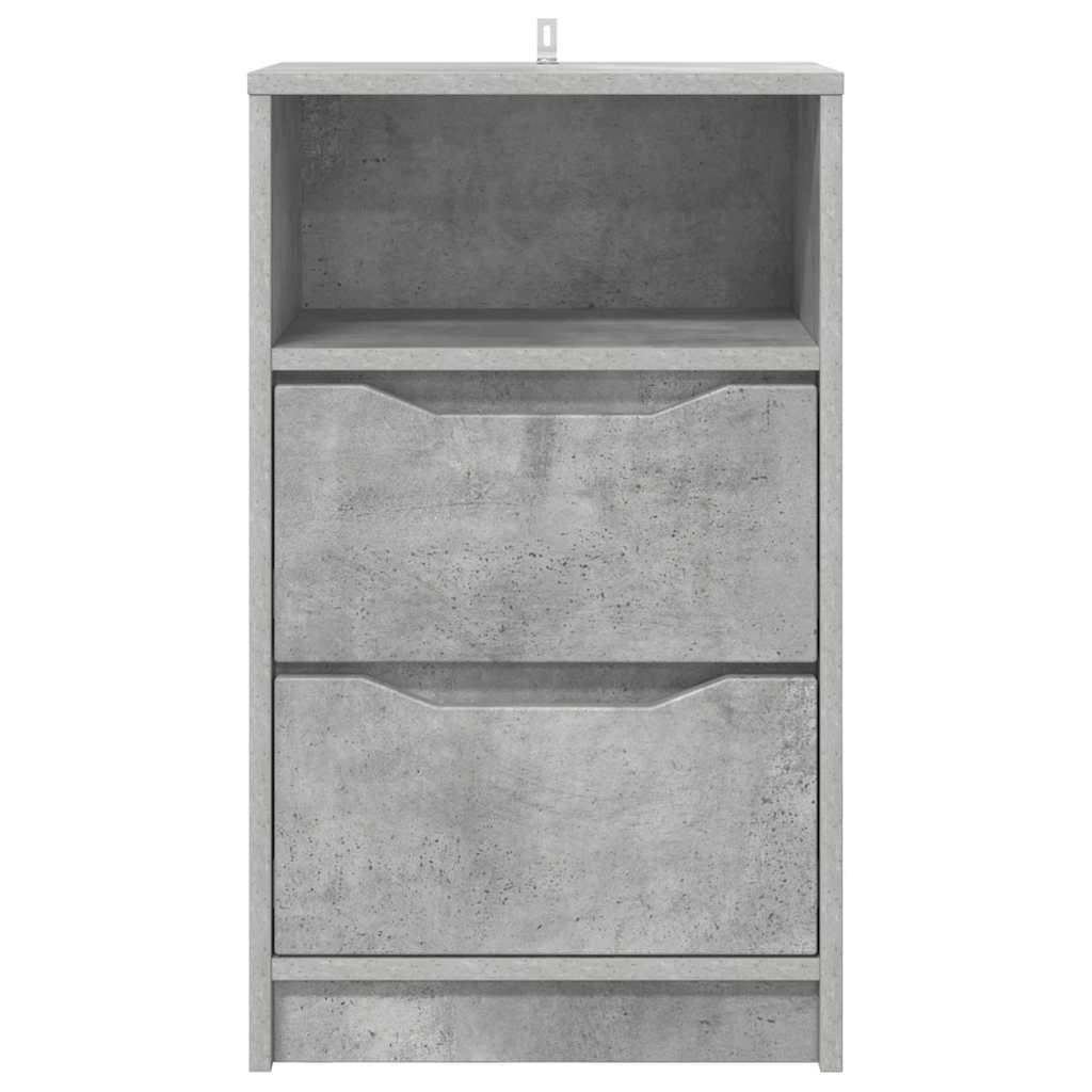 Noptiera cu sertar Gri din beton 40 x 30 x 467 cm Lemn compozit — imaginea 7