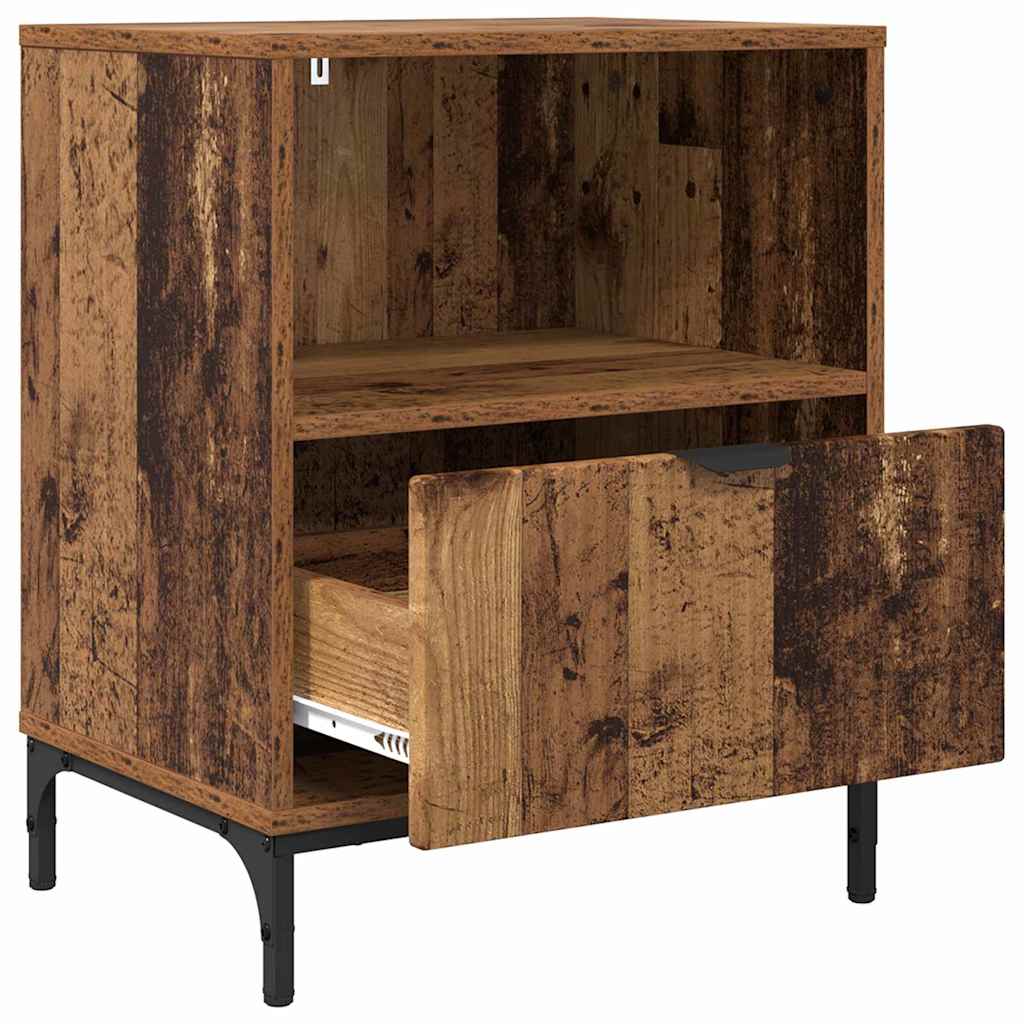 Noptiera cu sertar Lemn vechi 49 x 36 x 61 cm Lemn compozit — imaginea 6