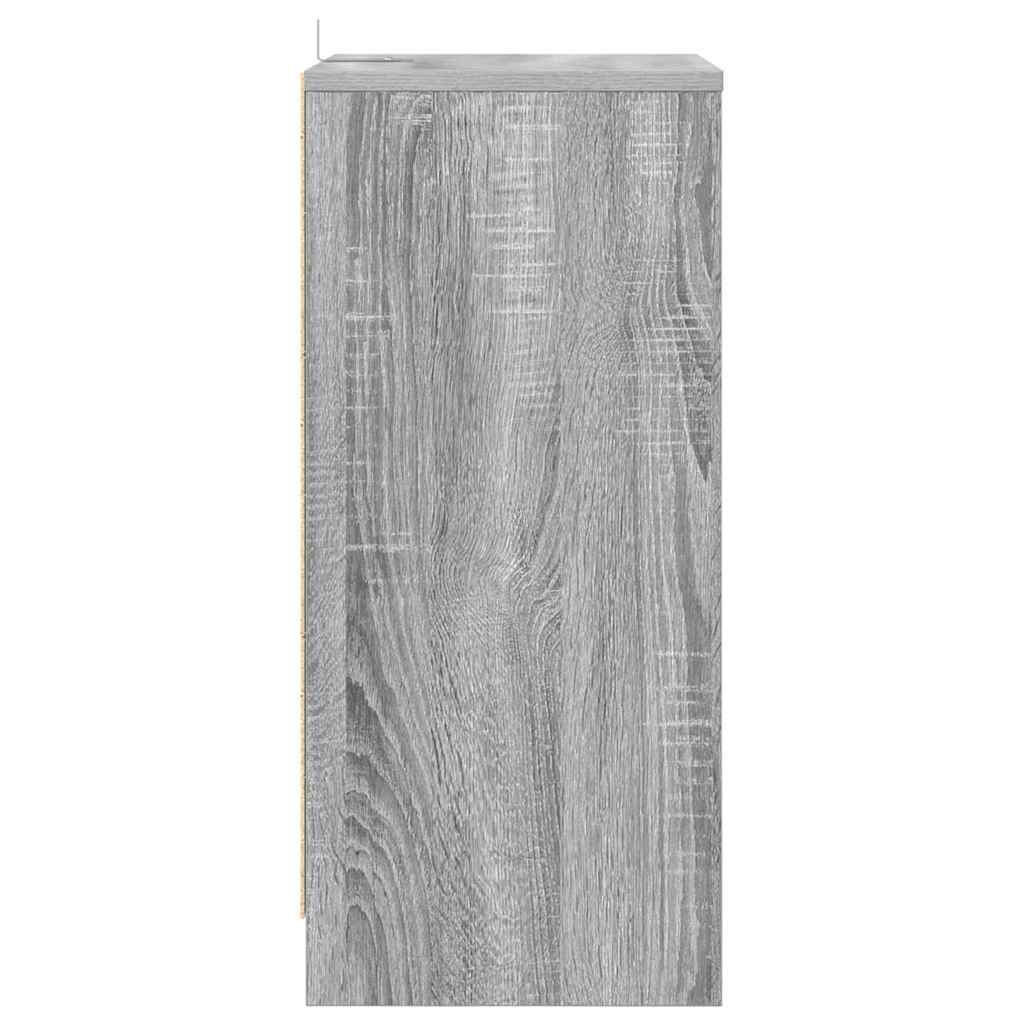Noptiera cu sertar Gri Sonoma 40 x 30 x 467 cm Lemn compozit — imaginea 8