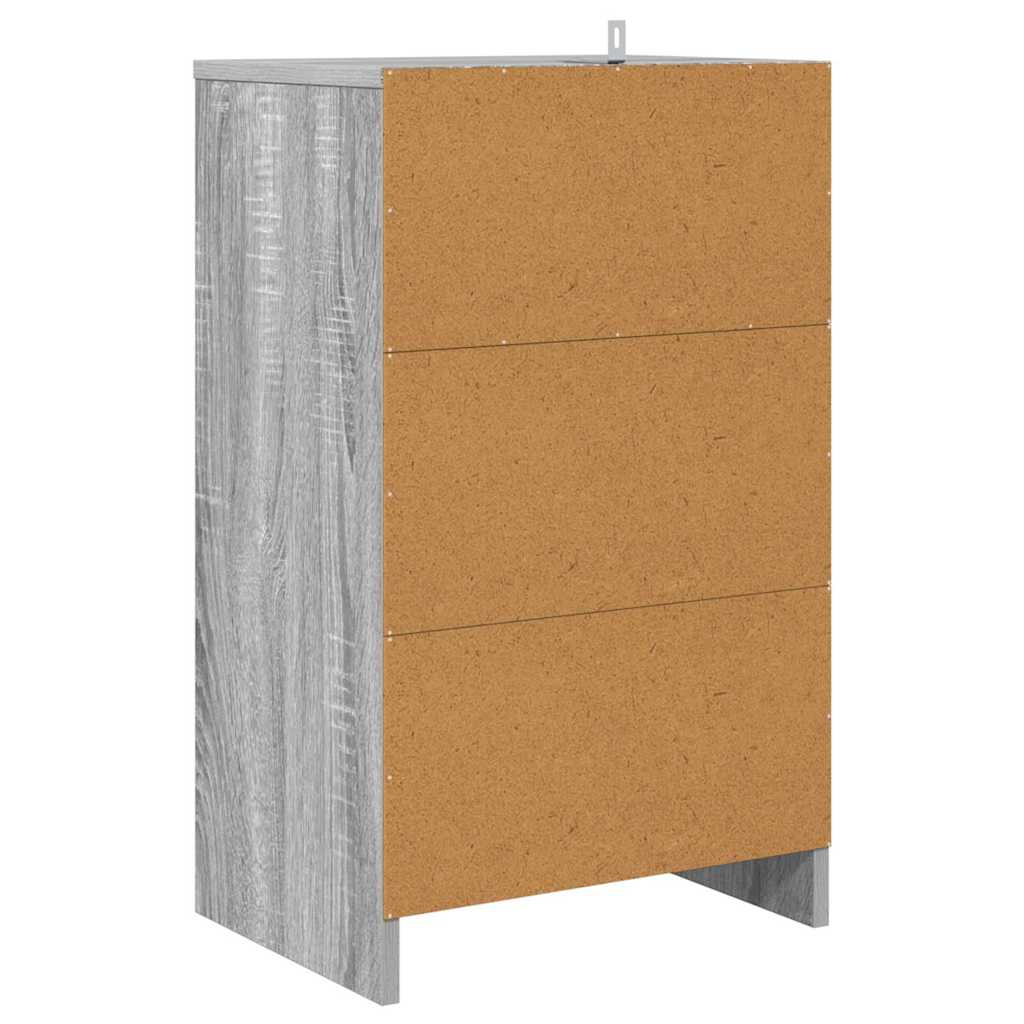 Noptiera cu sertar Gri Sonoma 40 x 30 x 467 cm Lemn compozit — imaginea 9