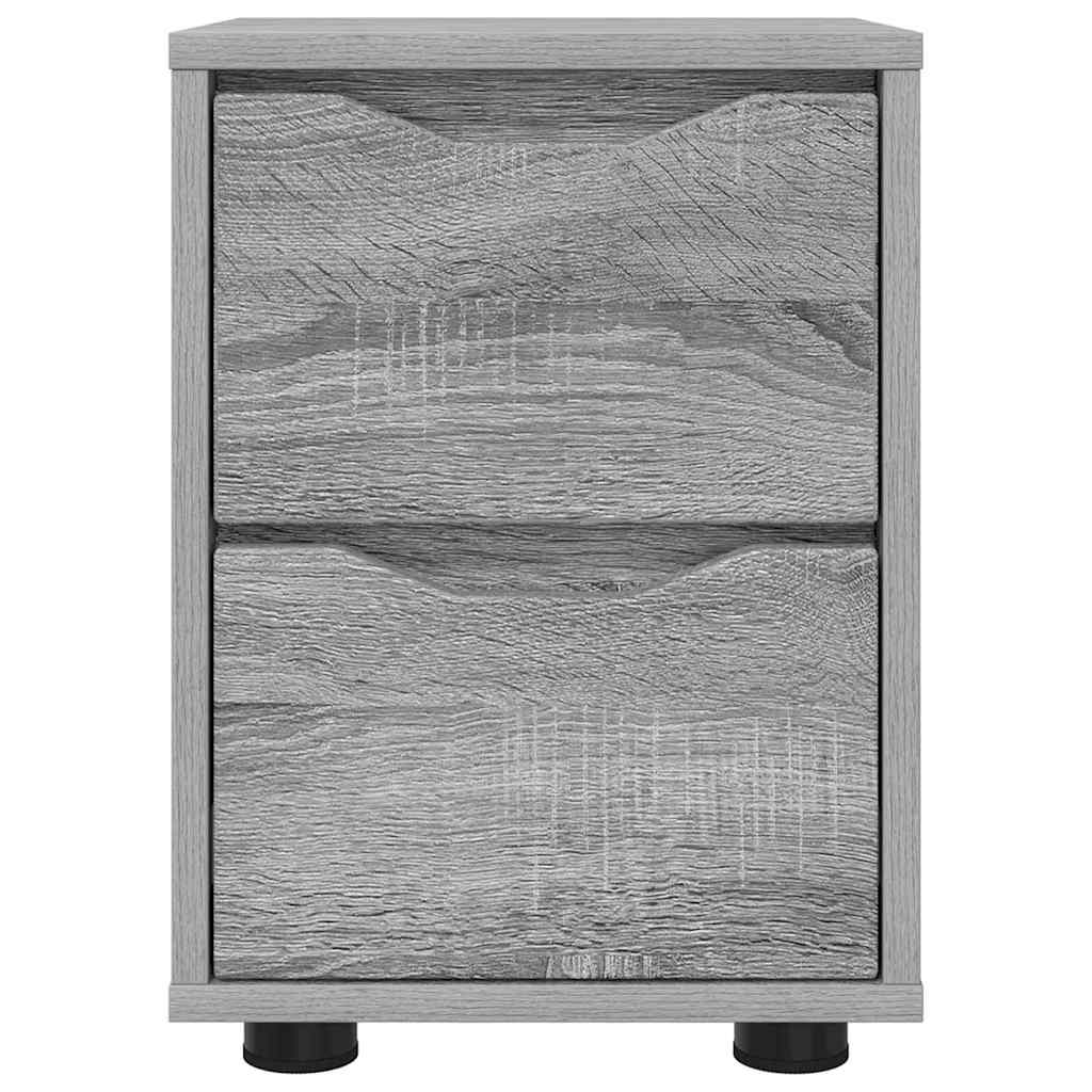 Noptiera cu sertar Gri Sonoma 30,5 x 30 x 43 cm Lemn compozit — imaginea 7