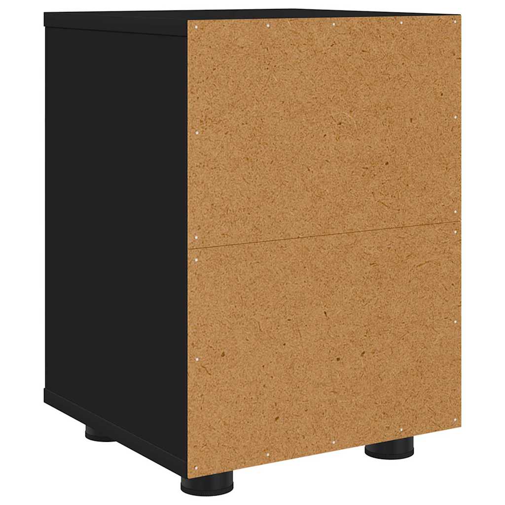 Noptiera cu sertar Negru 30,5 x 30 x 43 cm Lemn compozit — imaginea 9