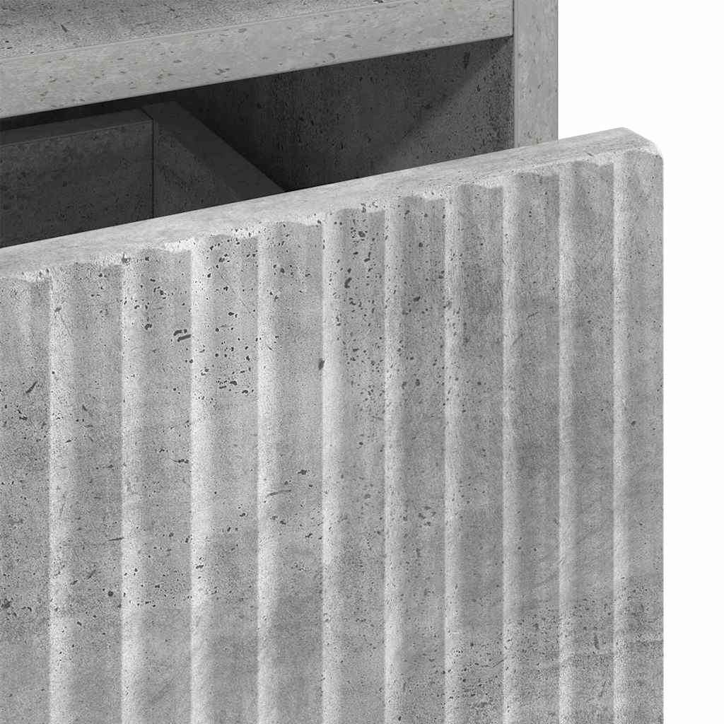 Noptiera cu sertar Gri beton 49 x 36 x 61 cm Lemn compozit — imaginea 12