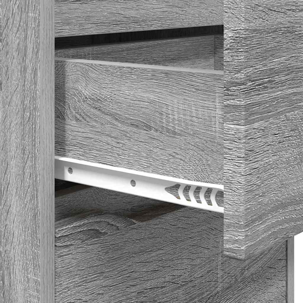 Noptiera cu sertar Gri Sonoma 40 x 30 x 467 cm Lemn compozit — imaginea 10