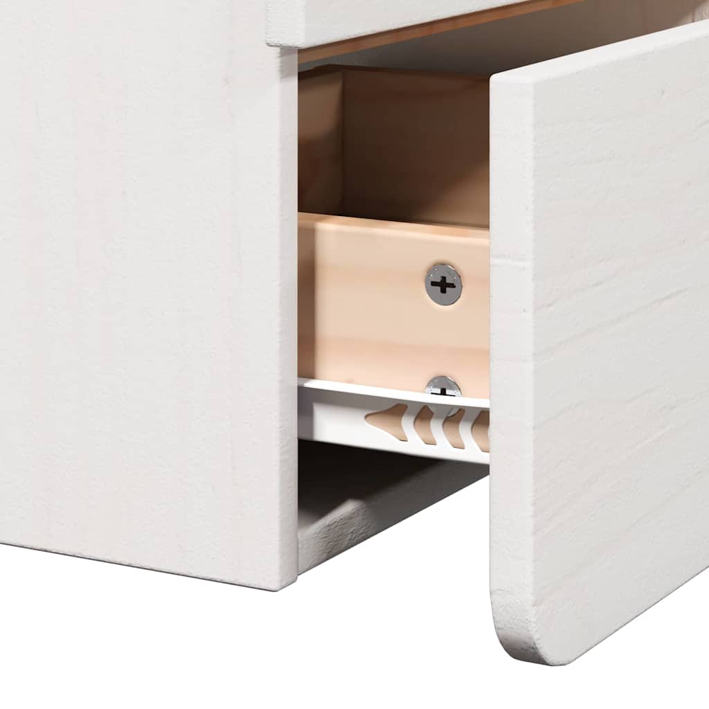 Noptiera cu sertar 2 pcs Alb 39 x 34 x 33 cm Pin masiv — imaginea 11
