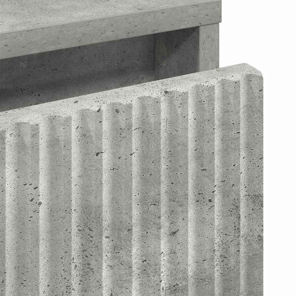Noptiera cu sertar Gri beton 63.5 x 36 x 61 cm Lemn compozit — imaginea 12