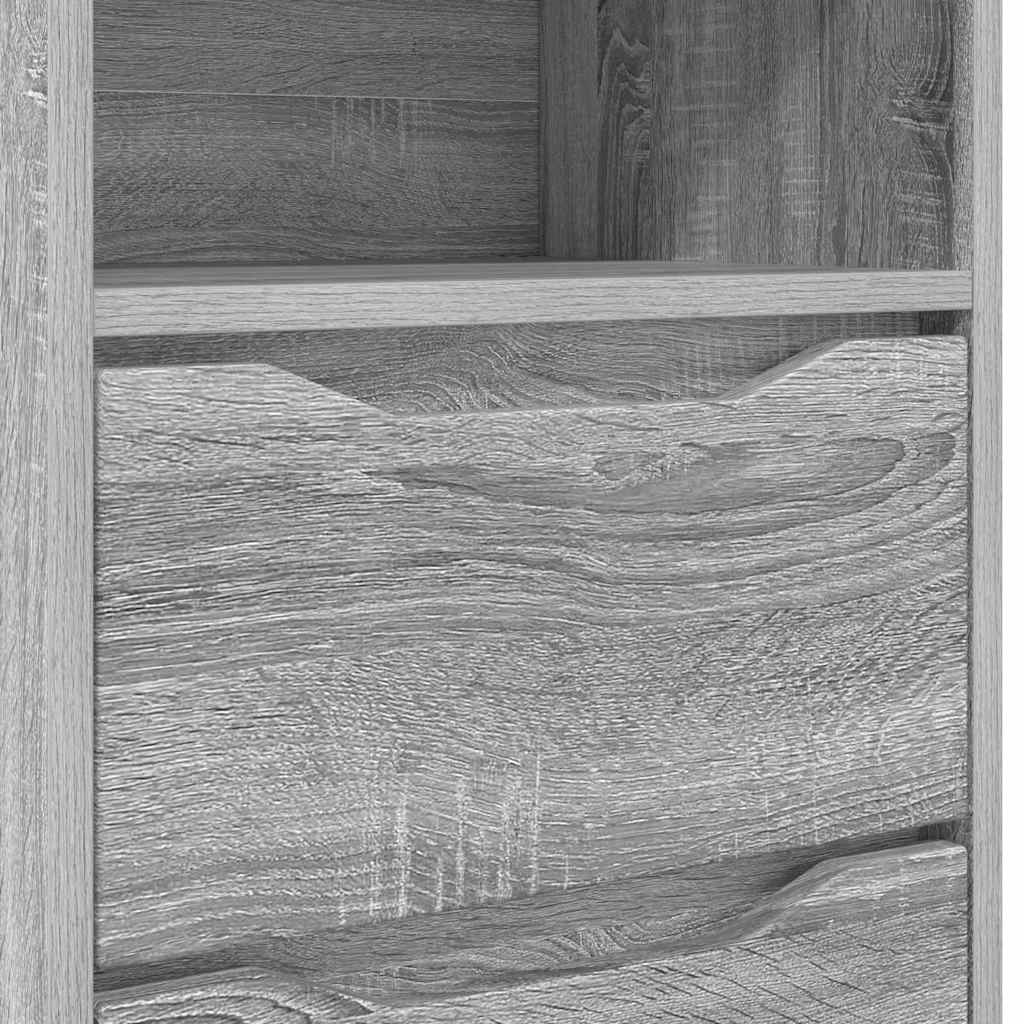Noptiera cu sertar Gri Sonoma 40 x 30 x 467 cm Lemn compozit — imaginea 11