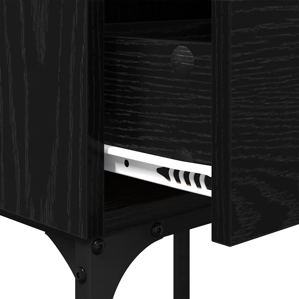 Noptiera cu sertar Stejar negru 40 x 29 x 60 cm Lemn compozit — imaginea 11
