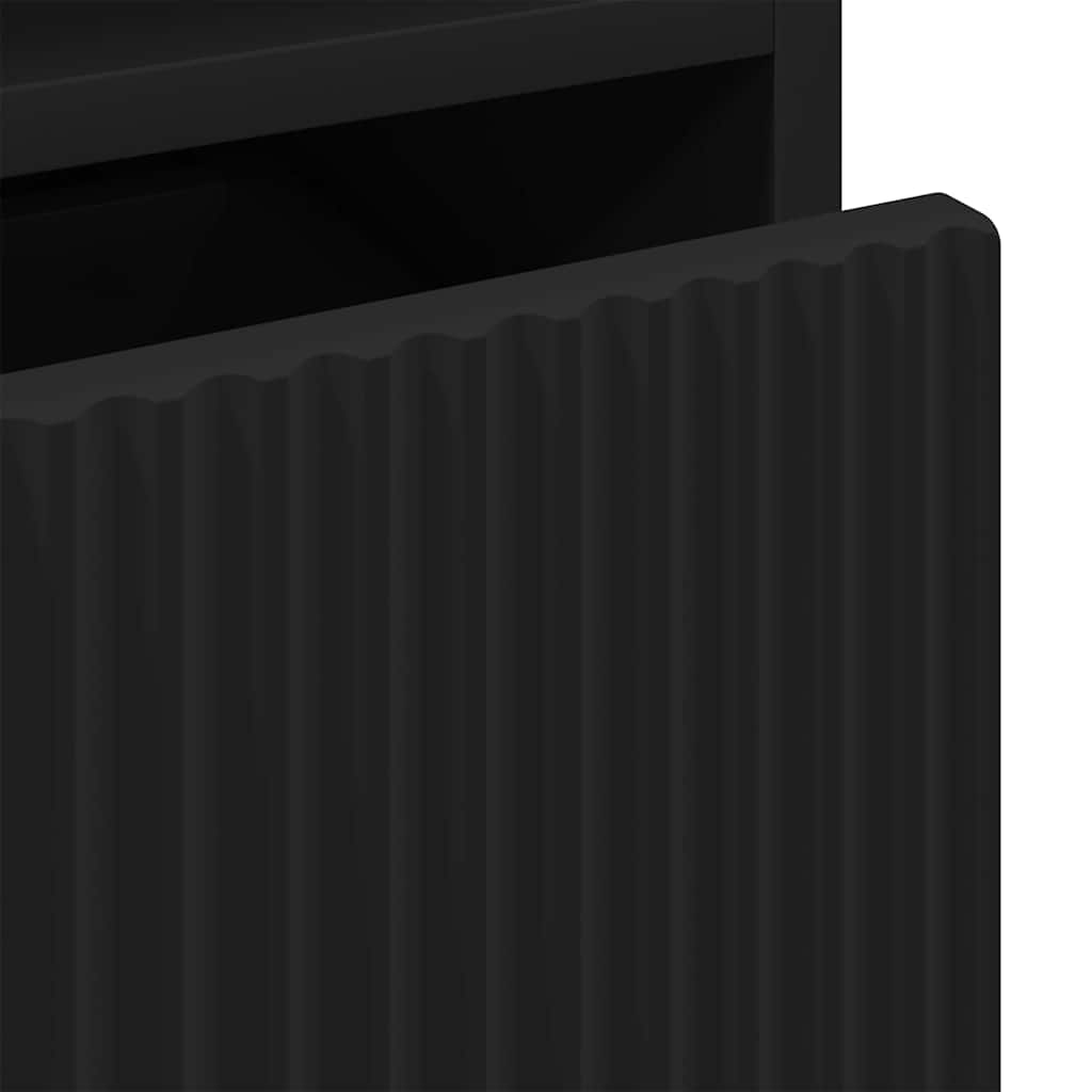 Noptiera cu sertar Negru 49 x 36 x 61 cm Lemn compozit — imaginea 12
