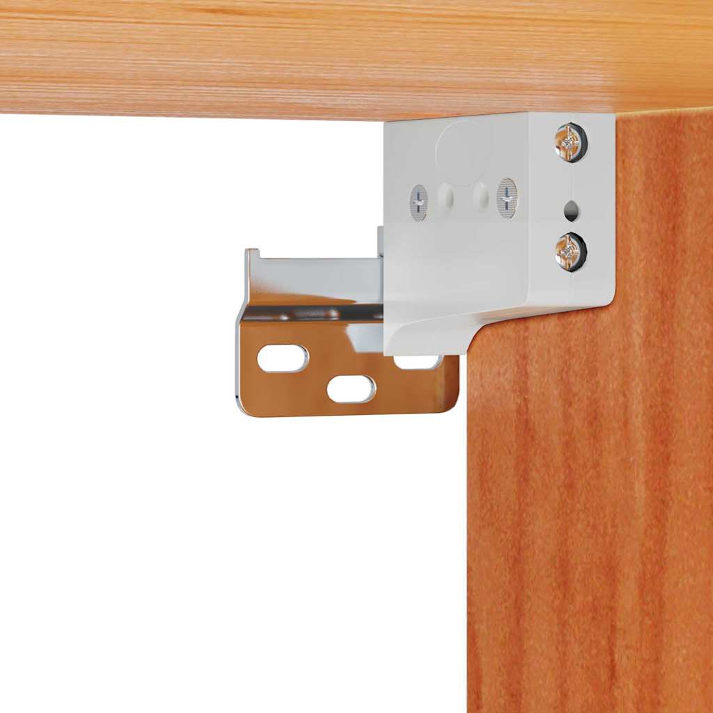 Noptiera cu sertar 2 pcs Maro 39 x 34 x 33 cm Lemn masiv de pin — imaginea 12